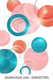 Abstract luxury background with circular geometric pattern. Element of modern circular overlapping layers and lines. Vector illustration