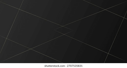 Resumo de luxo. Linhas diagonais e douradas no plano de fundo de textura preta. Ilustração vetorial.