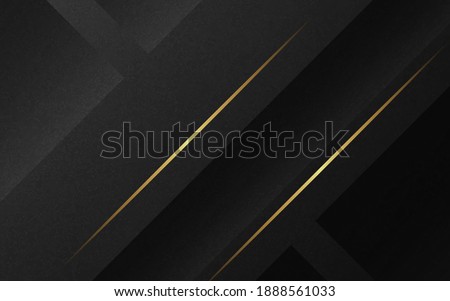 Abstract luxury background. Diagonal gold lines on black texture background. Vector illustration. 