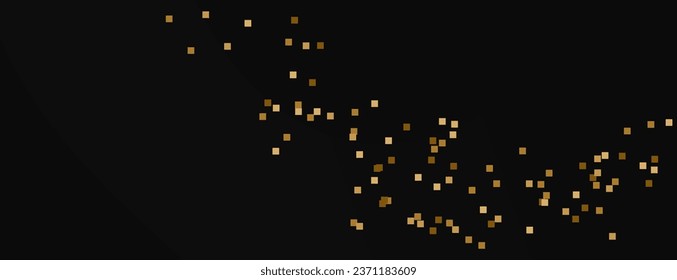 Resumen de fondo de lujo geométrico sobre fondo negro con espacio en blanco en el centro para texto. Fondo dorado minimalista.