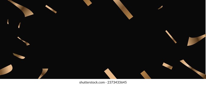 Abstract luxury background of geometric on black background with blank space in center for text. Minimalist golden background.