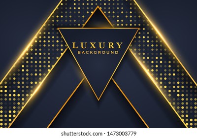 Abstract luxury background with gold dots elements. Graphic design element for invitation, cover, background. Elegant decoration