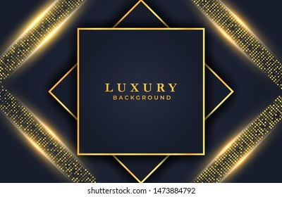 Abstract luxury background with gold dots elements. Graphic design element for invitation, cover, background. Elegant decoration