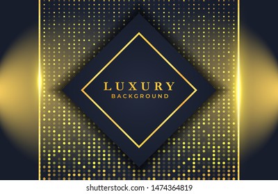 Abstract luxury background with gold dots elements. Graphic design element for invitation, cover, background. Elegant decoration