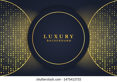 Abstract luxury background with gold dots elements. Graphic design element for invitation, cover, background. Elegant decoration