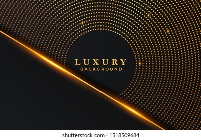 Abstract luxury background with gold elements. Graphic design element for invitation, cover, background. Elegant decoration