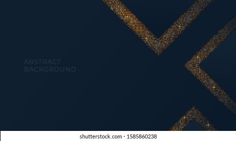 Abstract luxury background with gold glitter squares, template for vip business card, flyer, invitation, web site. Golden wallpaper vector illustration.