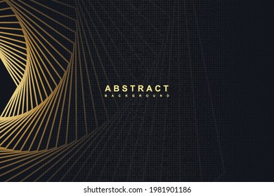 Abstract luxury background with golden line wave. Creative illustration for poster, web, landing, page, cover, ad, greeting, card, promotion. Eps 10 vector.