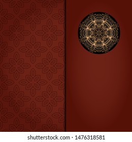Abstract luxury background with mandala. Vector illustration. Ornament elegant invitation wedding card , invite.