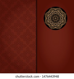 Abstract luxury background with mandala. Vector illustration. Ornament elegant invitation wedding card , invite.