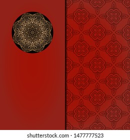 Abstract luxury background with mandala. Vector illustration. Ornament elegant invitation wedding card , invite.