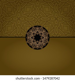 Abstract luxury background with mandala. Vector illustration.  Ornament elegant invitation wedding card , invite