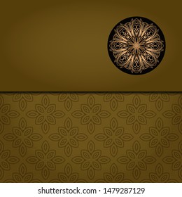 Abstract luxury background with mandala. Vector illustration.  Ornament elegant invitation wedding card , invite