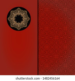 Abstract luxury background with mandala. Vector illustration. Ornament elegant invitation wedding card , invite.
