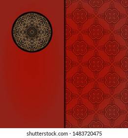 Abstract luxury background with mandala. Vector illustration. Ornament elegant invitation wedding card , invite.