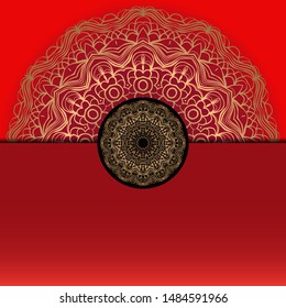 Abstract luxury background with mandala. Vector illustration. Ornament elegant invitation wedding card , invite.