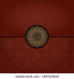 Abstract luxury background with mandala. Vector illustration. Ornament elegant invitation wedding card , invite.