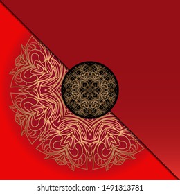 Abstract luxury background with mandala. Vector illustration. Ornament elegant invitation wedding card , invite.