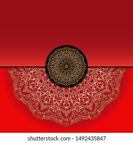 Abstract luxury background with mandala. Vector illustration. Ornament elegant invitation wedding card , invite.