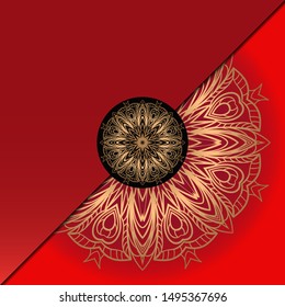 Abstract luxury background with mandala. Vector illustration. Ornament elegant invitation wedding card , invite.