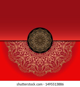 Abstract luxury background with mandala. Vector illustration. Ornament elegant invitation wedding card , invite.