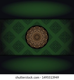 Abstract luxury background with mandala. Vector illustration. Ornament elegant invitation wedding card , invite.
