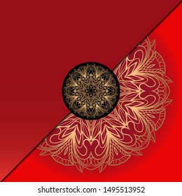 Abstract luxury background with mandala. Vector illustration. Ornament elegant invitation wedding card , invite.