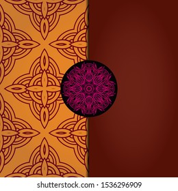Abstract luxury background with mandala. Vector illustration. Ornament elegant invitation wedding card , invite