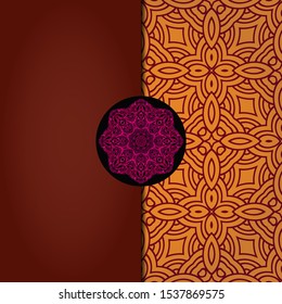 Abstract luxury background with mandala. Vector illustration. Ornament elegant invitation wedding card , invite