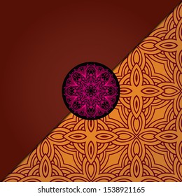 Abstract luxury background with mandala. Vector illustration. Ornament elegant invitation wedding card , invite