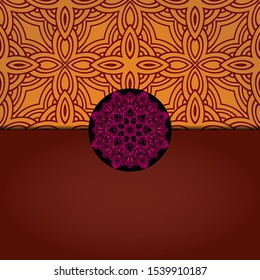 Abstract luxury background with mandala. Vector illustration. Ornament elegant invitation wedding card , invite