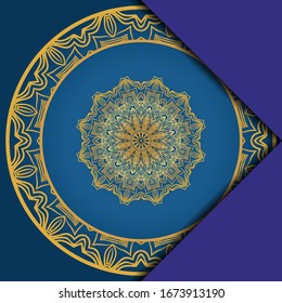 Todo un toque de lujo con mandala. Ilustración vectorial. Ornament elegante carta de invitación de boda , invitación.