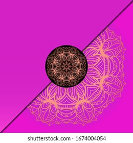 Todo un toque de lujo con mandala. Ilustración vectorial. 