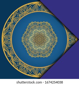 Todo un toque de lujo con mandala. Ilustración vectorial. Ornament elegante carta de invitación de boda , invitación.