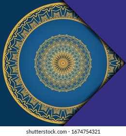 Todo un toque de lujo con mandala. Ilustración vectorial. Ornament elegante carta de invitación de boda , invitación.