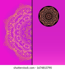 Abstract luxury background with mandala. Vector illustration. Ornament elegant invitation wedding card , invite.