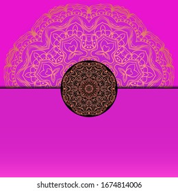 Todo un toque de lujo con mandala. Ilustración vectorial. Ornament elegante carta de invitación de boda , invitación.