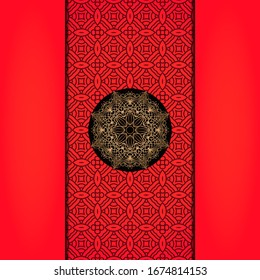 Todo un toque de lujo con mandala. Ilustración vectorial. Ornament elegante carta de invitación de boda , invitación.