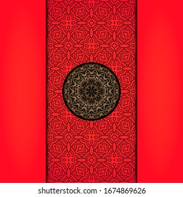 Abstrakter luxuriöser Hintergrund mit Mandala. Vektorillustration. Ornament elegante Einladung Hochzeitskarte , einladen.