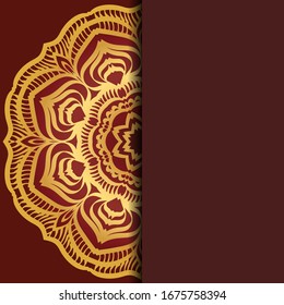 Todo un toque de lujo con mandala. Ilustración vectorial. Ornament elegante carta de invitación de boda , invitación.