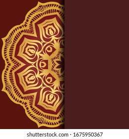 Abstract luxury background with mandala. Vector illustration. Ornament elegant invitation wedding card , invite.