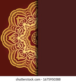 Abstract luxury background with mandala. Vector illustration. Ornament elegant invitation wedding card , invite.