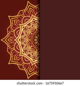 Todo un toque de lujo con mandala. Ilustración vectorial. Ornament elegante carta de invitación de boda , invitación.