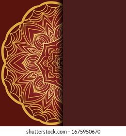 Abstract luxury background with mandala. Vector illustration. Ornament elegant invitation wedding card , invite.