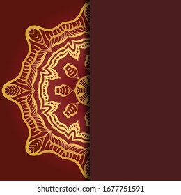 Abstract luxury background with mandala. Vector illustration. Ornament elegant invitation wedding card , invite.