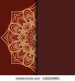 Todo un toque de lujo con mandala. Ilustración vectorial. Ornament elegante carta de invitación de boda , invitación.