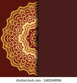 Todo un toque de lujo con mandala. Ilustración vectorial. Ornament elegante carta de invitación de boda , invitación.