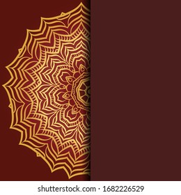 Todo un toque de lujo con mandala. Ilustración vectorial. Ornament elegante carta de invitación de boda , invitación.