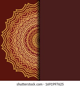 Todo un toque de lujo con mandala. Ilustración vectorial. Ornament elegante carta de invitación de boda , invitación.