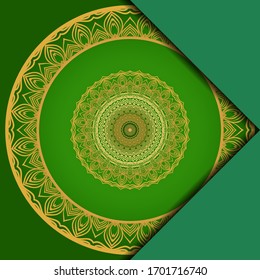 Todo un toque de lujo con mandala. Ilustración vectorial. Ornament elegante carta de invitación de boda , invitación.